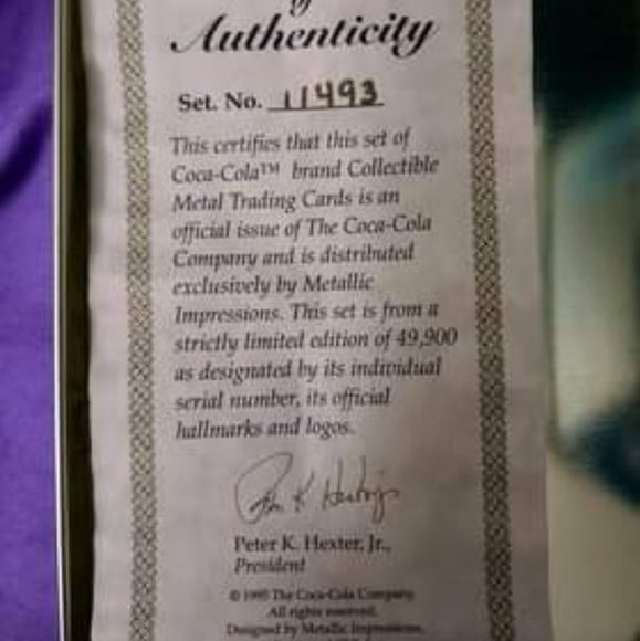 Coca - Cola Trading Cards made in medal w/ POLAR Bears - Picture 2 of 13